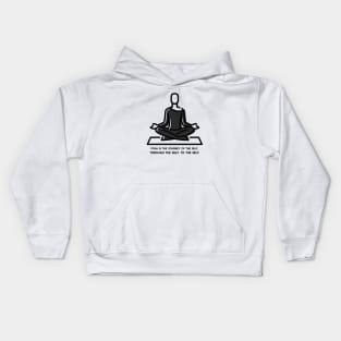 Yoga is a mirror to look at ourselves from within. Kids Hoodie